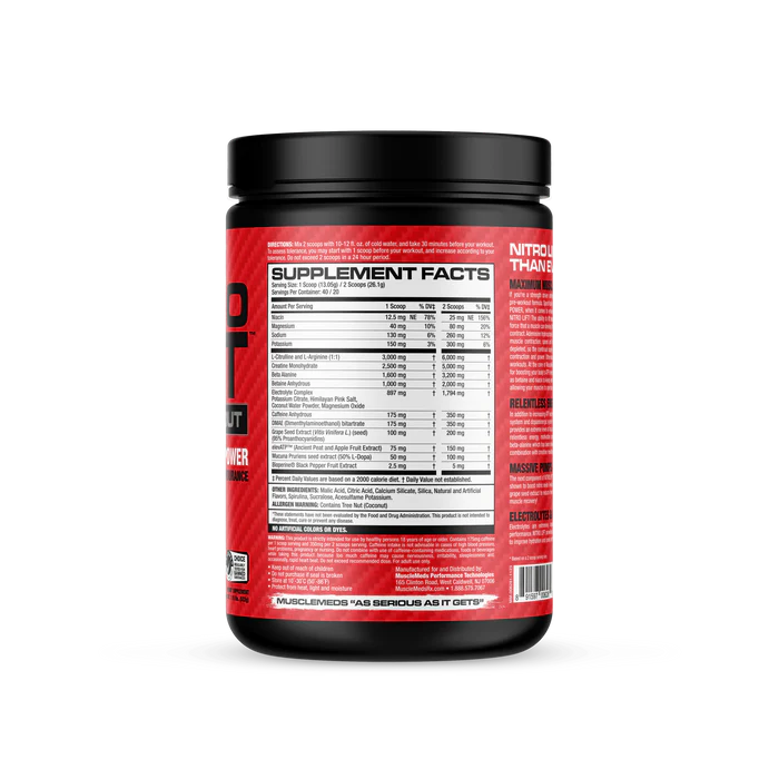 NITRO LIFT PRE-WORKOUT STRENGTH PERFORMANCE