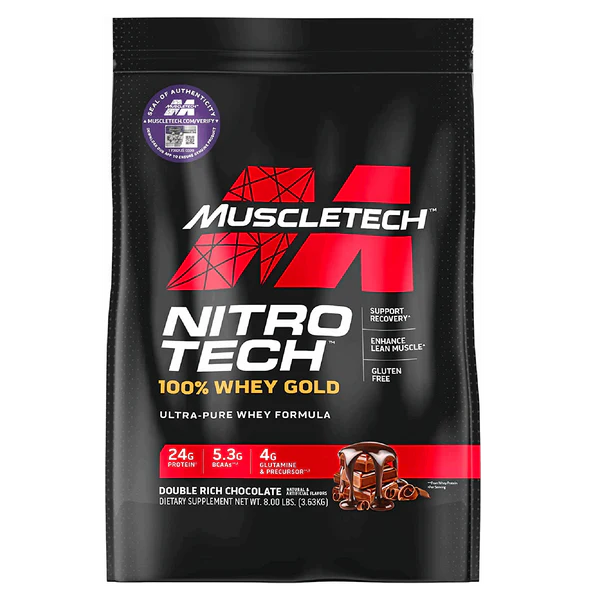 NITROTECH WHEY GOLD 8LBS 110 SERVINGS BY MUSCLETECH